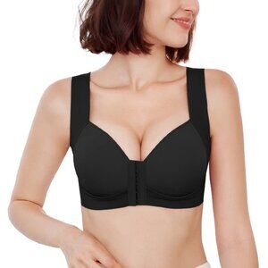 NWOT MagicBra Magic Front Closure Seamless Push Up Black - 36C
